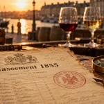 classification officielle des vins de bordeaux de 1855, archives tamponnées et dégustation
