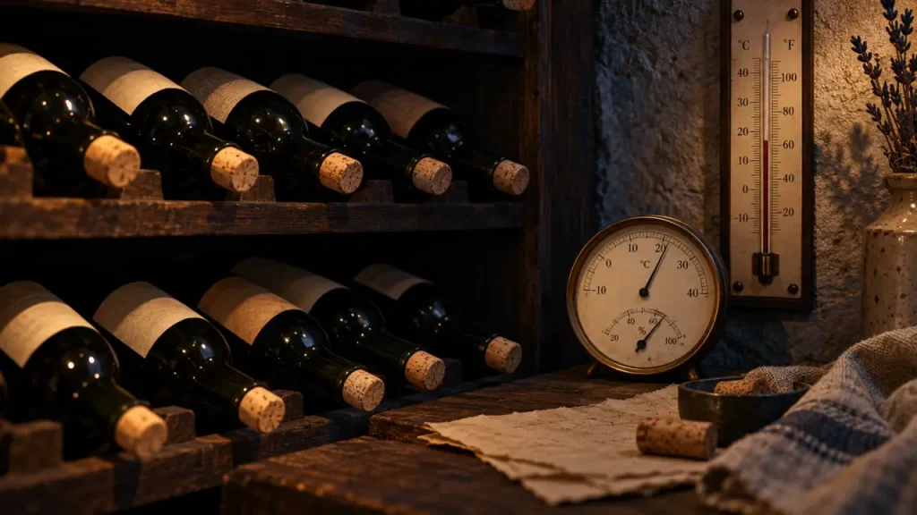 Stockage vin avec thermomètre et thermohygromètre : 12 °C ne suffisent pas